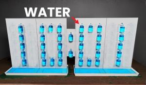 Clock With Water as Pixels