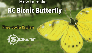 Remote-controlled bionic butterfly model in flight