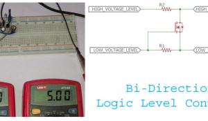 Bi-Directional Logic Level converter using MOSFET