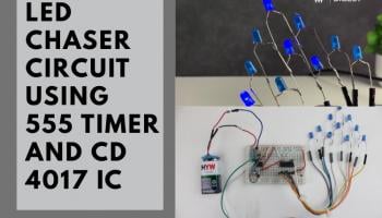 Built an LED Chaser Circuit Using a 555 Timer and CD4017 IC