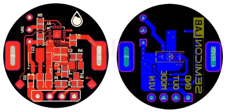 SemLab Contactless Liquid Level Sense Module PCB Layout