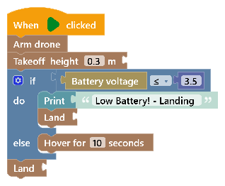 Low-Battery Landing Check Complete Block Stack