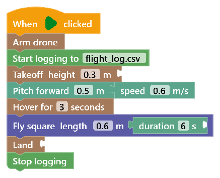 Start Logging Flight Mission Example