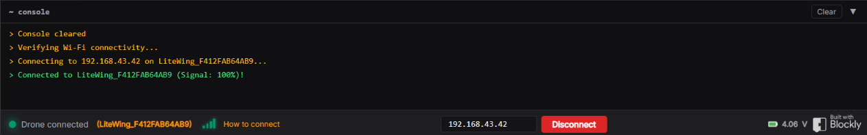 Connection Confirmation & Status